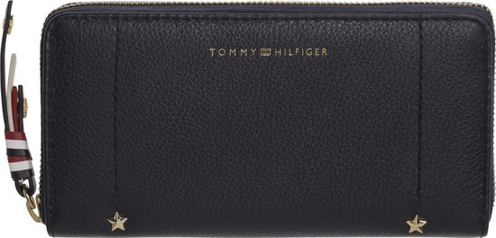 Tommy Hilfiger - Heritage Leather - Lrg ZA dames portemonnee - tommy navy |  bol.com
