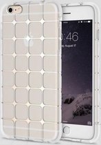 Apple Iphone 6 / 6S Siliconen hoesje (blokjes, transparant)