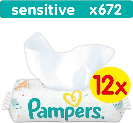 Pampers Sensitive - 672 Stuks (12x56) - Babydoekjes