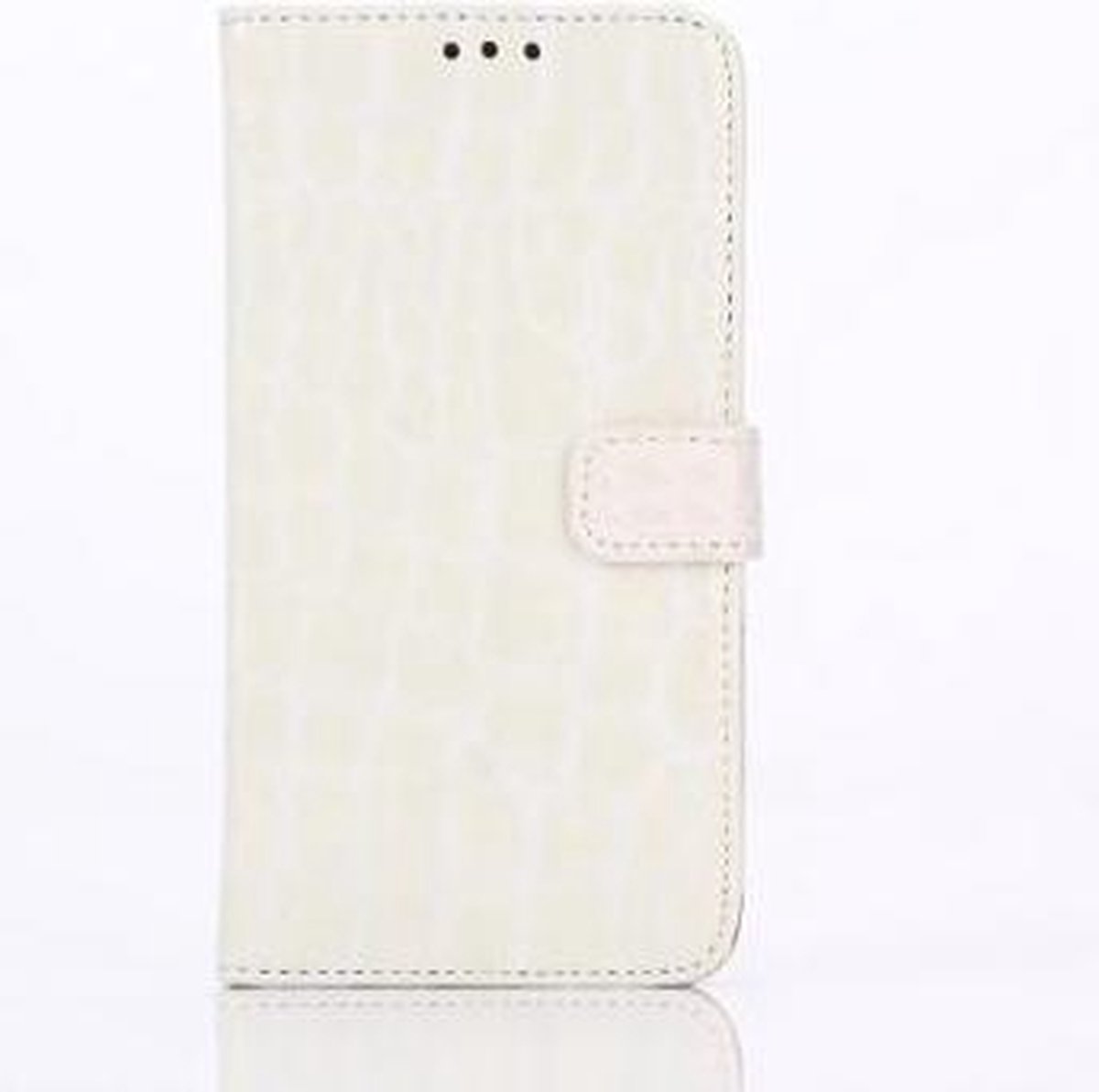 MW Wallet Book Case Crocodile Skin Wit voor Samsung Galaxy S6
