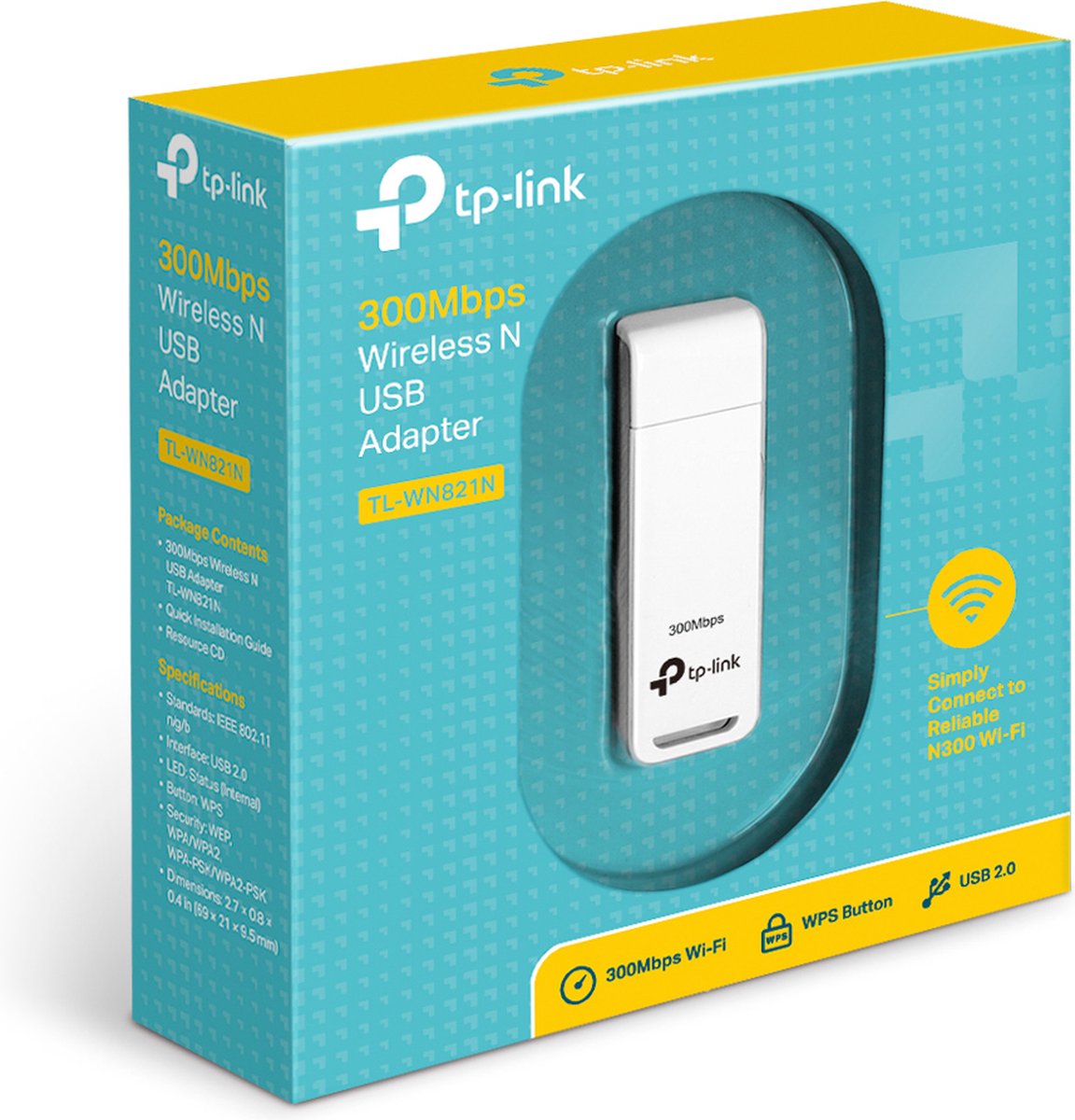 TP-Link TL-WN821N wifi-netwerkkaart 300 Mbit/s
