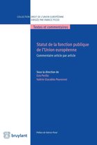 Collection droit de l'Union européenne – Textes et commentaires - Statut de la fonction publique de l'Union européenne