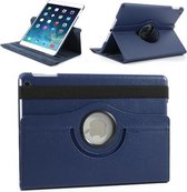 iPad 2/3/4 360 Graden draaibare Hoesje Case Lederen Look – Donkerblauw
