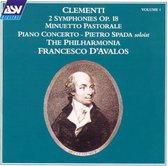 Clementi: 2 Symphonies, Op. 18; Minuetto Pastorale; Piano Concerto