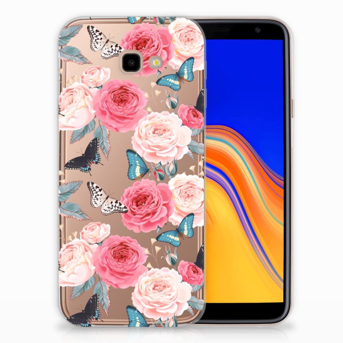 Samsung Galaxy J4 Plus (2018) TPU Case Butterfly Roses