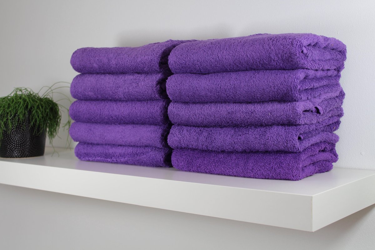 Katoenen Handdoek – Paars - Set van 3 Stuks – 70x140 cm - Heerlijk zachte badhanddoeken
