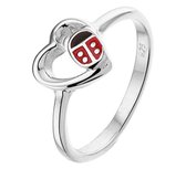The Kids Jewelry Collection Bague Coeur Coccinelle - Argent