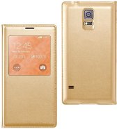 Samsung Galaxy S5 S-View Flip case cover hoesje Goud