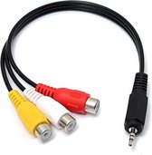 2.5mm Jack 4-polig - Composiet AV audio video adapter