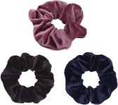 3x Scrunchie - Haarband - Fluweel - Haarwikkel - Haar wokkel - Haar elastiek - Velvet