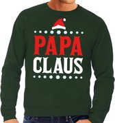 Foute kersttrui / sweater  voor heren - groen - Papa Claus S (48)