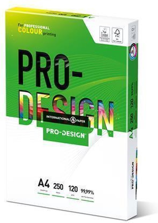 Pro Design 120 A4 professional kleuren print papier | bol.com