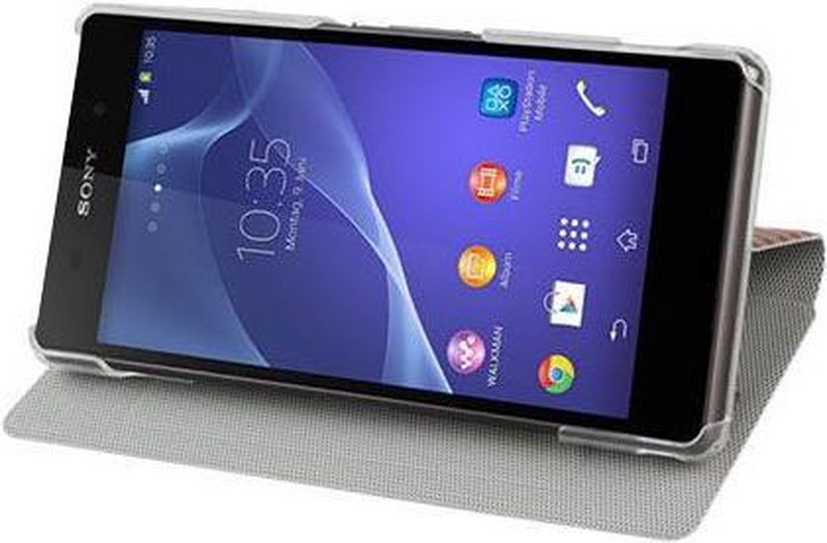 Borsa Telefono Elegante Custodia FitBAG Folk Per Sony Xperia XA1 Ultra - Pelle Scamosciata Nera