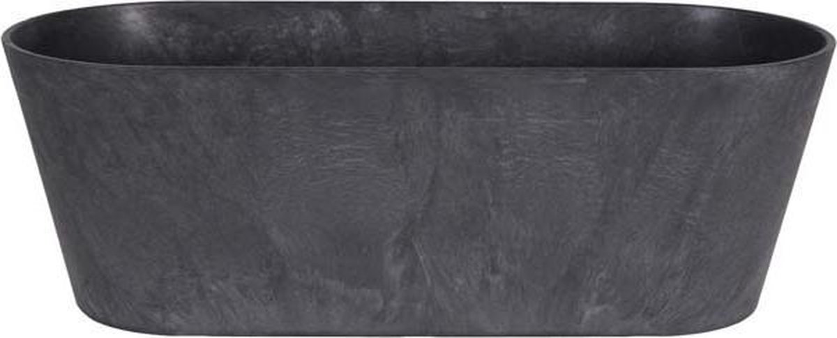 Artstone - Balkonbak Claire - 55x16x17 - Zwart - Bloempot voor binnen en buiten - Met drainagesysteem