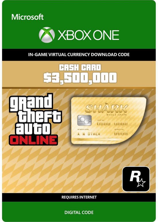 Grand Theft Auto V (GTA 5) - Whale Shark Cash Card $ 3.500.000 - Xbox One  download | bol.com