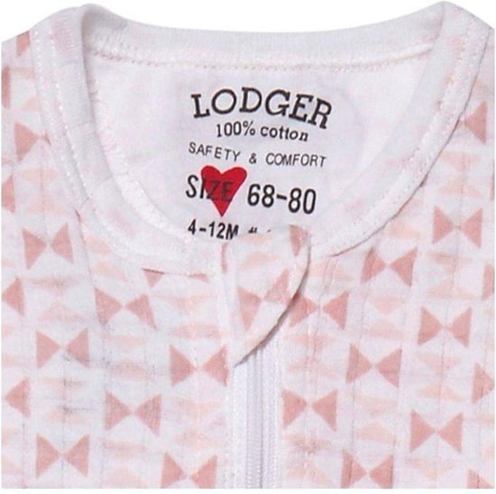 Lodger Baby slaapzak - Hopper Solid - Roze - Mouwloos - 50/62