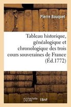 Histoire- Tableau Historique, Généalogique Et Chronologique Des Trois Cours Souveraines de France.