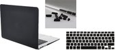 Xssive Macbook Pakket 3in1 voor Macbook Air 13 inch (modellen t/m 2017)  A1369/A1466 - Laptop Cover, Toetsenbord Cover en Anti Dust Plugs - Zwart