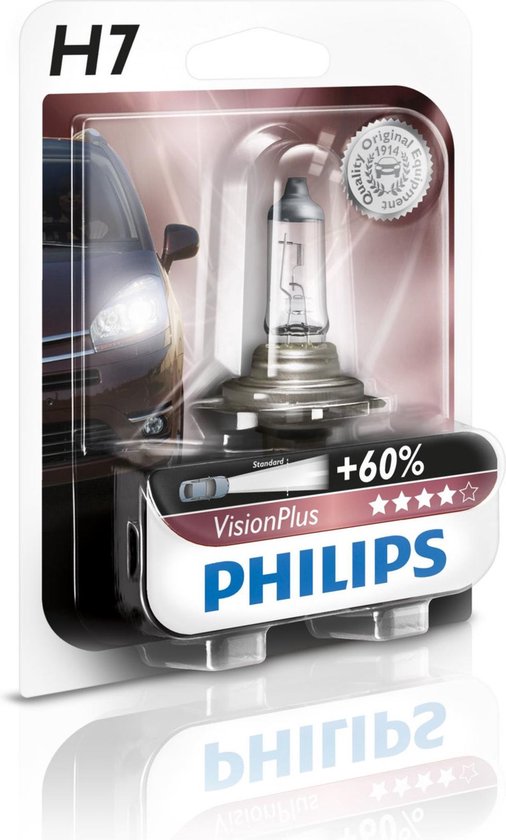 Philips Vision Plus H7 12V 60% Meer Licht | bol