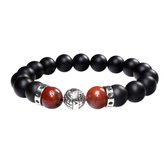 Bela Donaco Heren armband Luxury B10 - Onyx, Redstone en Sterling Zilver