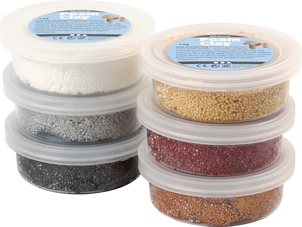 Foam Clay®, 6x14 gr, kleuren assorti — afbeelding 2