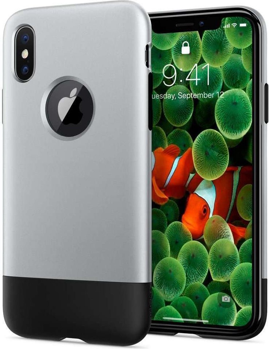 Spigen Classic One hoesje iPhone X - Grijs
