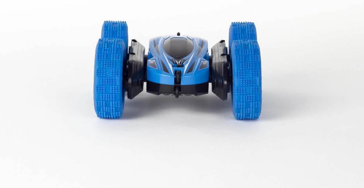 RC bestuurbare StuntAuto stunt car dubbelzijdig 360° rollen draaien spinnen | Blauw — afbeelding 3