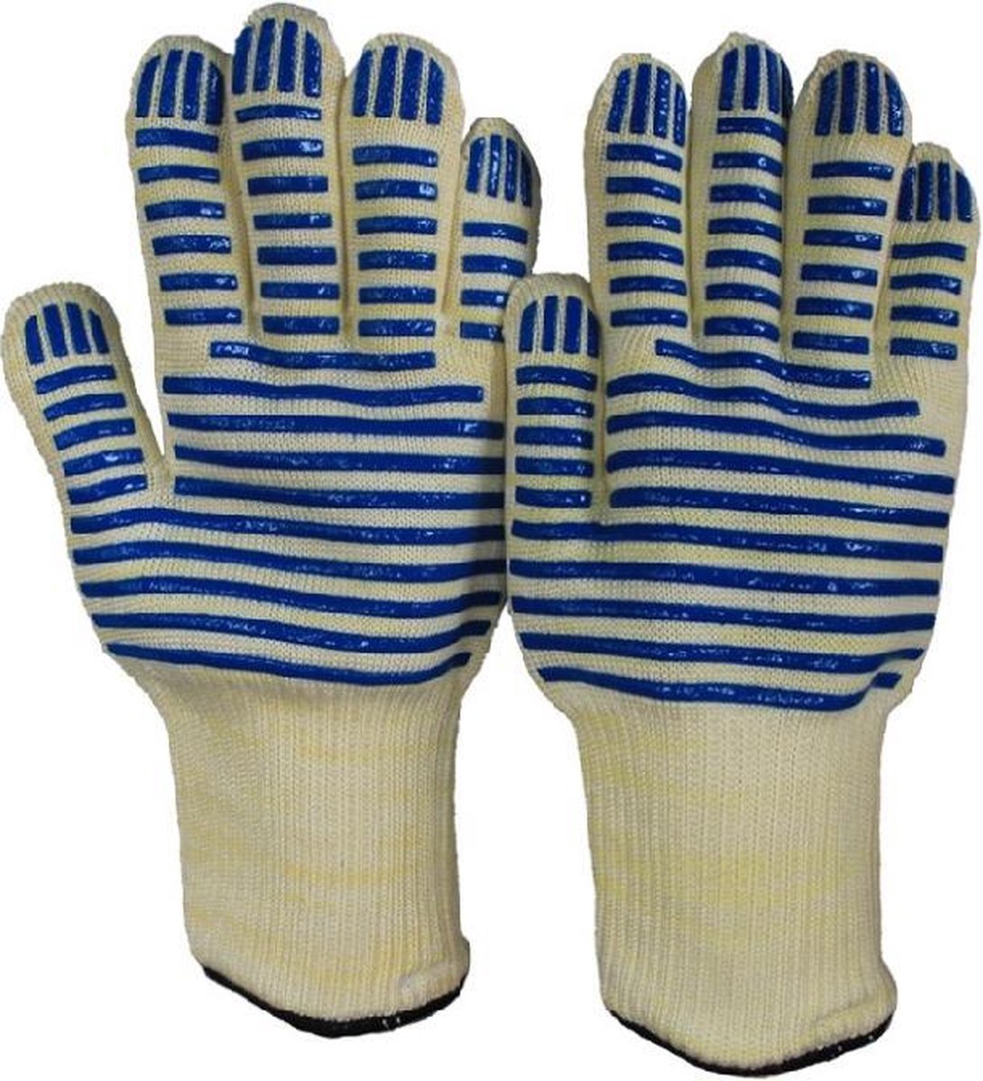1 paar - Professionele oven handschoenen en BBQ handschoenen/ Tot 250 °C en 540F hitte- en vlambestendig/ One size fits all/ Geschikt voor de vaatwasser - Merkloos