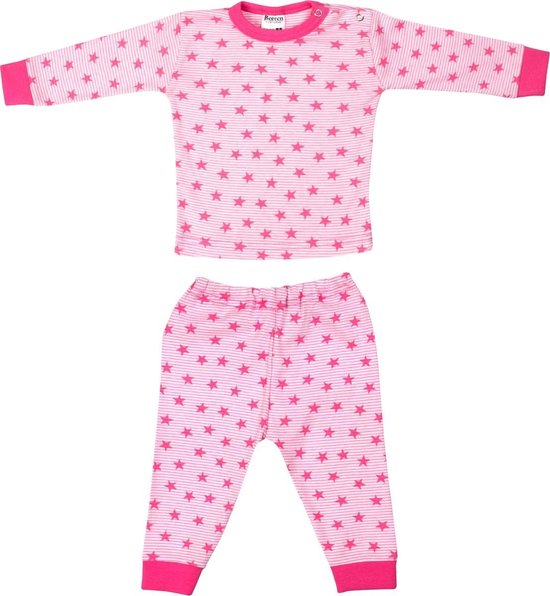Beeren Bodywear Meisjes Pyjama Stripe/Star - Roze - Maat 50/56 | bol.com