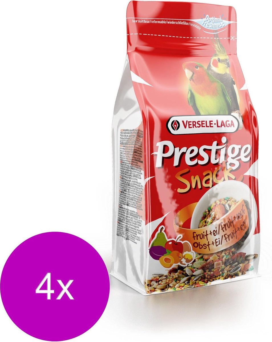 Versele-Laga Prestige Snack Grote Parkieten - Vogelsnack - 4 x 125 g