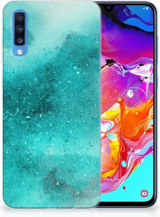 Hoesje maken Samsung Galaxy A70 Painting Blue