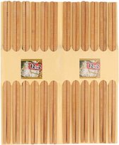 12 paires de baguettes en bambou foncé