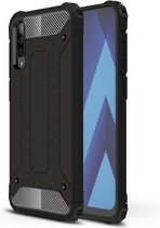 Samsung galaxy A40 silicone TPU hybride zwart hoesje case