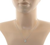 The Jewelry Collection Ketting Topaas 1,3 mm 42 + 3 cm - Zilver