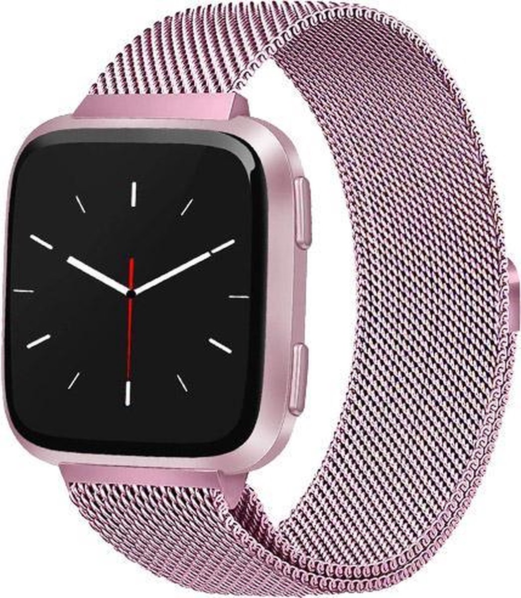 HIPFIT Milanees bandje - Fitbit Versa (Lite) - Roze - Large