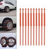 Benson Auto Snow Grips - Convient pour les jantes jusqu'à 22 pouces - 10 pièces - Orange