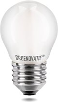 Groenovatie LED Filament Kogellamp E27 Fitting - 4W - 75x45 mm - Extra Warm Wit - Dimbaar - Mat