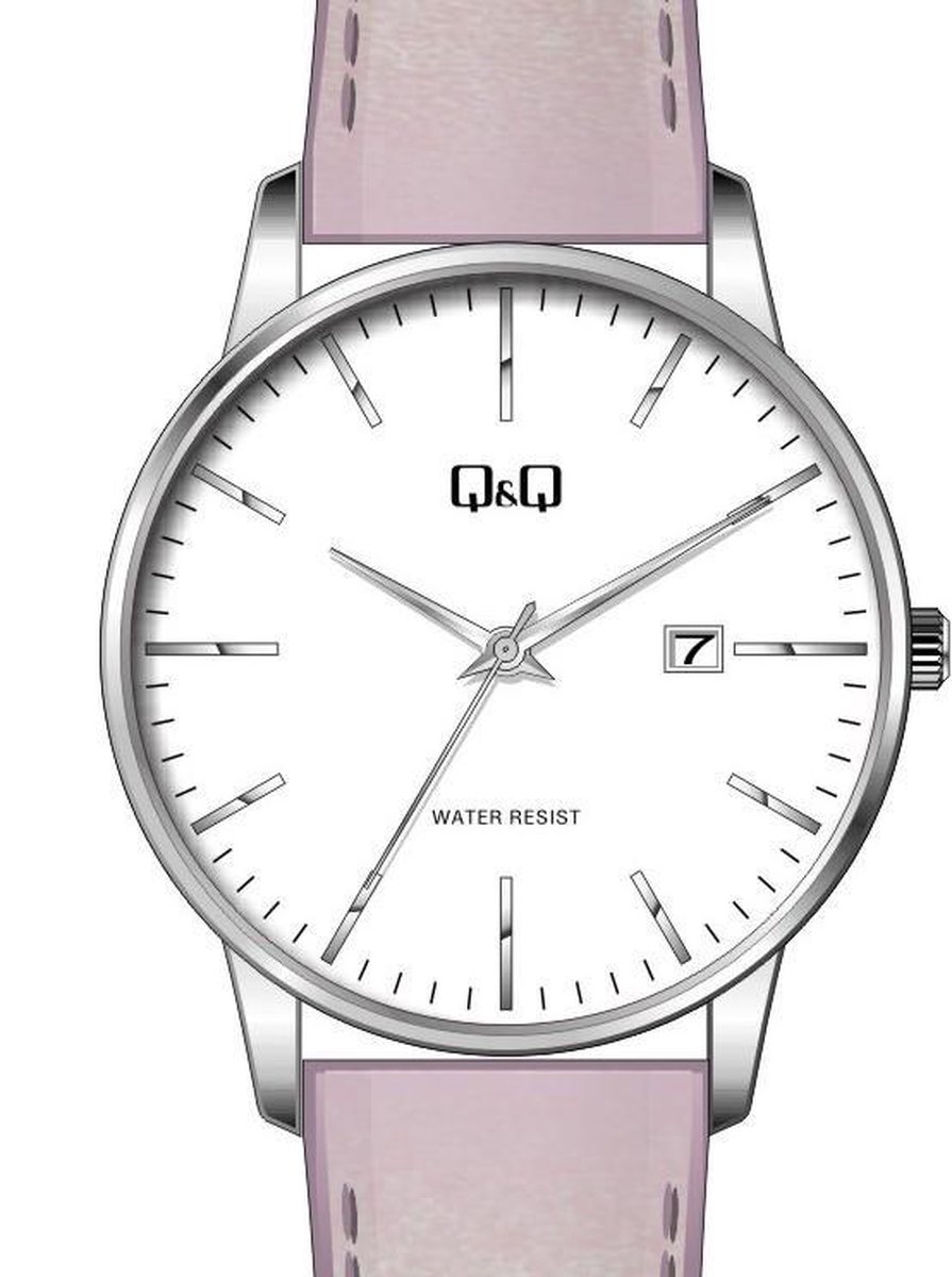 QQ horloge met roze band en datumaanduiding 40mm BL76J812