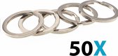 50 STUKS - Design Sleutelringen - sleutelhanger ringen - sleutel - ringen - sleutelhanger split ringen - splitringen set - sleutel hanger - sleutel ring - ringetjes