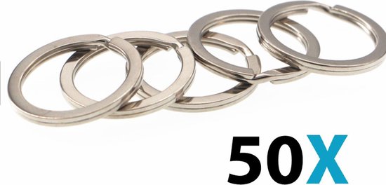 50 STUKS - Design Sleutelringen - sleutelhanger ringen - sleutel - ringen  -... | bol.com