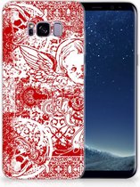 Samsung Galaxy S8 Plus TPU siliconen Hoesje Design Angel Skull Red
