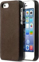 Zuiver leren Zenus hoesje voor iPhone 5/5S Prestige Pixel Leather Bar Case - Dark Brown