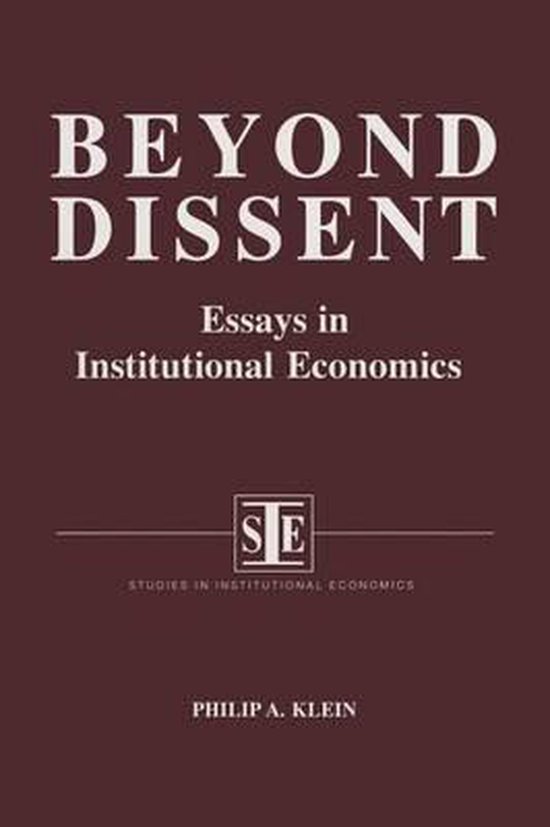 Foto: Beyond dissent essays in institutional economics