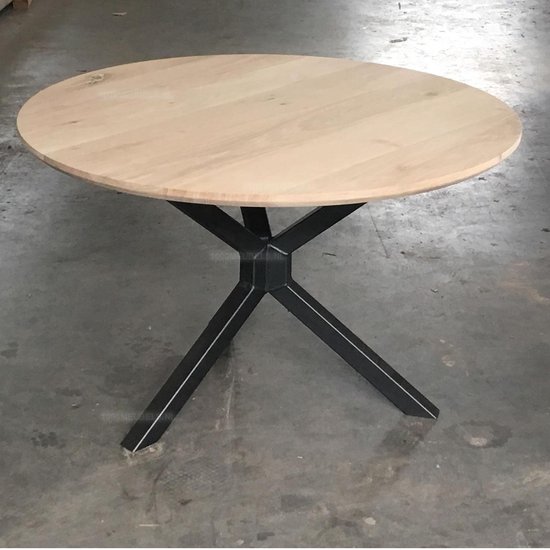 Belachelijk Malen Adelaide StijlZo Slank design ronde salontafel 70cm 44cm hoog - met strak Eiken blad  en 3D... | bol.com