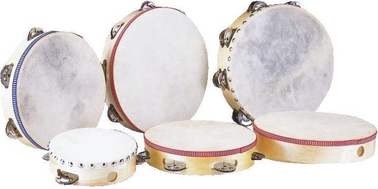 DIMAVERY Tamboerijn Hout - Sonoor - 25cm - Sonorous tambourine