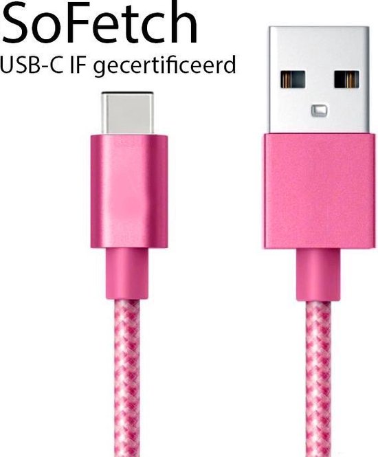 Gevlochten Oplaadkabel USB-C naar USB 3.1 Kabel voor o.a. Samsung Galaxy S9  | 1 meter... | bol.com