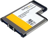 StarTech 2-poorts verzonken gemonteerde ExpressCard 54 mm SuperSpeed USB 3.0 kaartadapter met UASP-ondersteuning