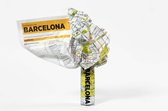 Barcelona Crumpled City Map
