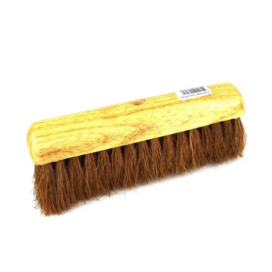 Benson Bezemkop binnen - bruin - hout - kokos borstelharen - 28 cm - Zaalbezem van Benson — afbeelding 5