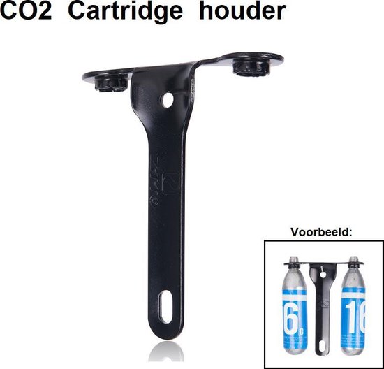 Aluminium Co2 patroon houder voor twee CO2 patronen / cartridges / capsules